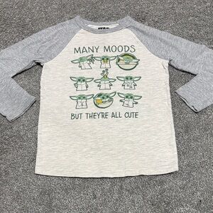 Jumping Beans Gray and Cream Long Sleeve Tee